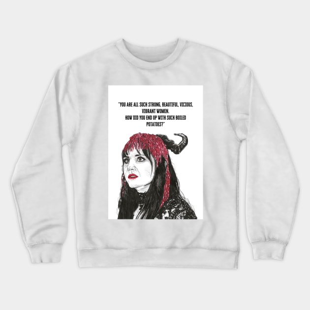 Nadja, What We Do In The Shadows. "You are all such strong, beautiful, vicious, vibrant women. Crewneck Sweatshirt by DoodlerLoodles